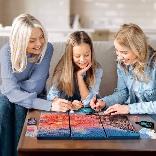ArtSkills® Brilliant Art Beach Cabana Stretched Canvas Diamond Painting Kit